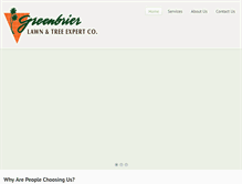 Tablet Screenshot of greenbrierlawnandtree.com